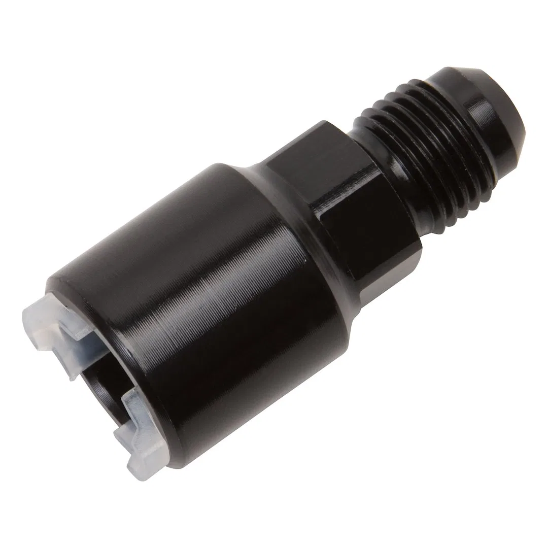 640863 – RUSSELL/EDEL Adapter Fitting, -6 AN Male To 5/16 Inch SAE Quick Disconnect Female For OEM Hard Lines Anodize...